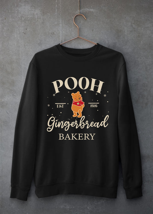 Winnie Bakery Christmas Black Sweatshirt