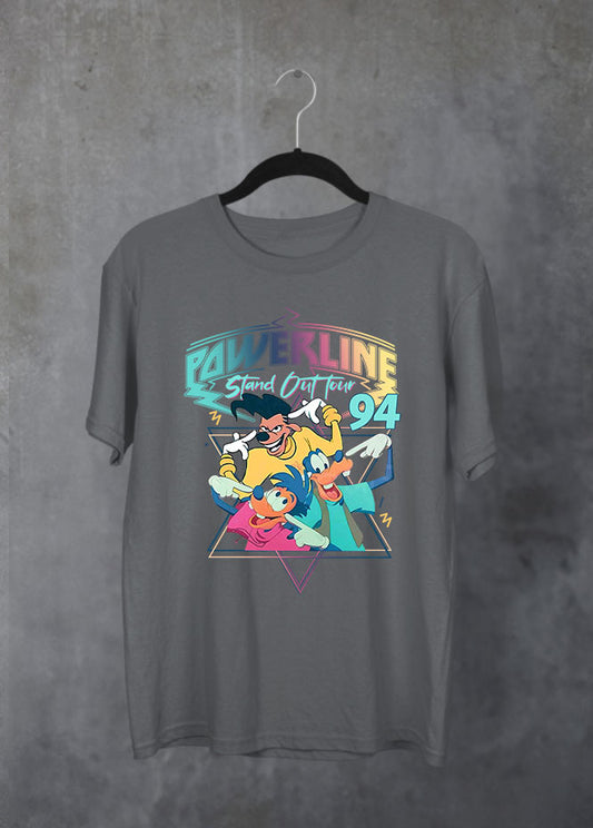 Powerline Tour Grey T-Shirt (Front & Back)