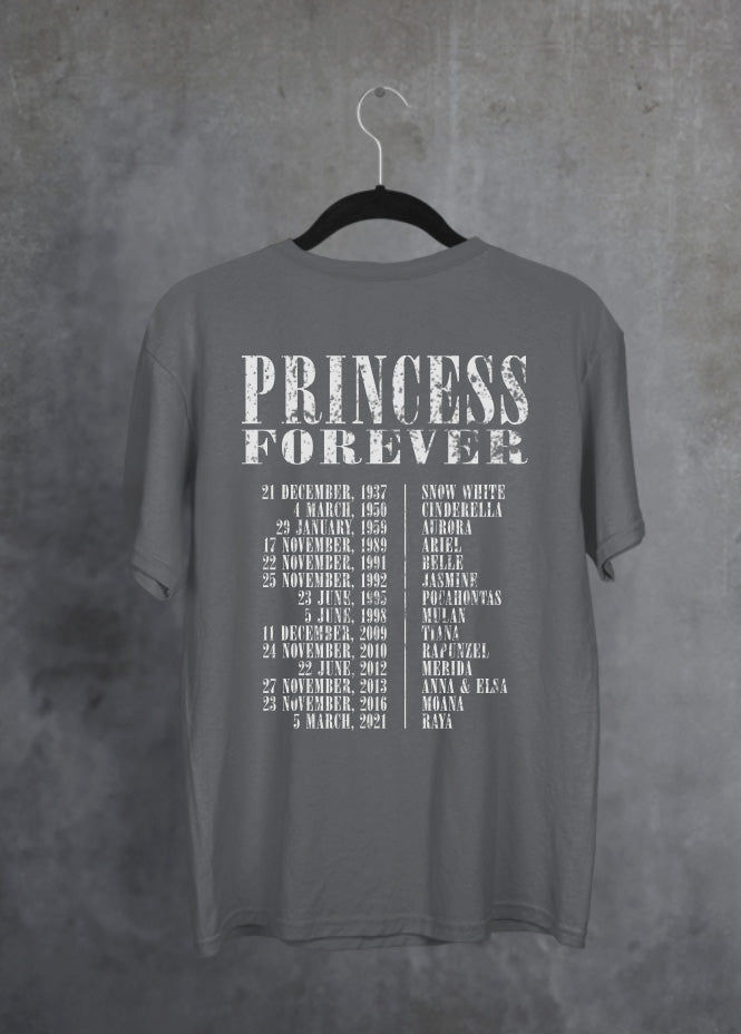 Princess Forever Tour Grey T-Shirt (Front & Back)