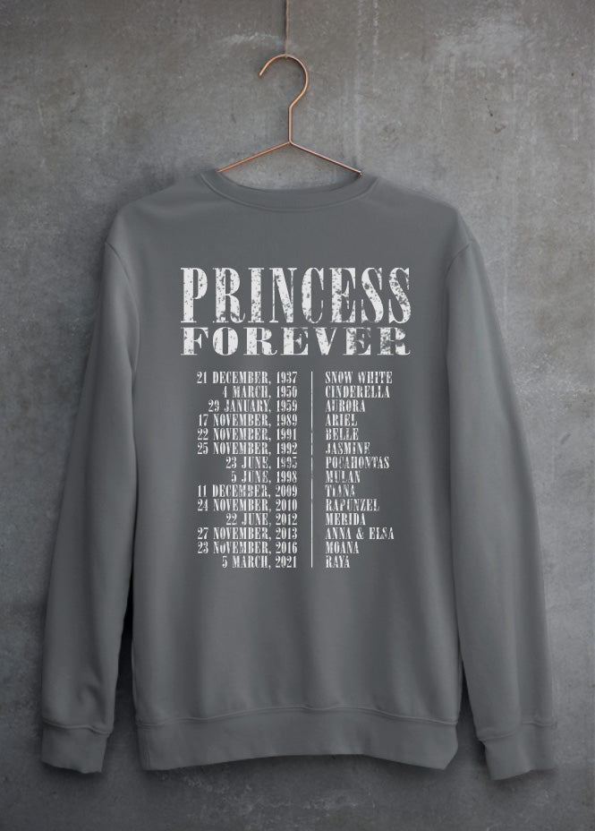 Princess Forever Tour Grey Sweatshirt (Front & Back)