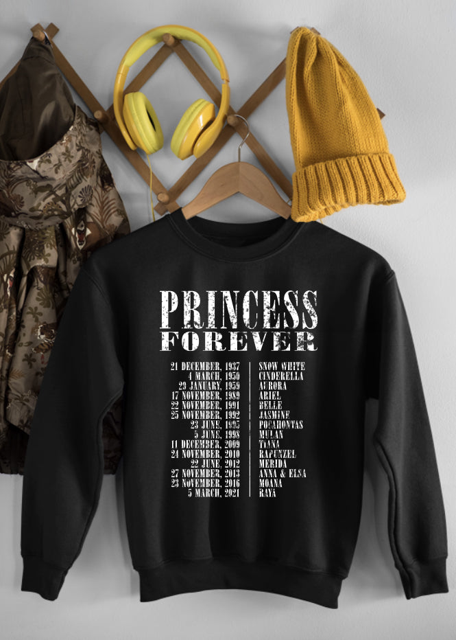 Princess Tour Children's Front & Back Black Sweatshirt