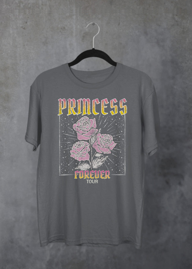 Princess Forever Tour Grey T-Shirt (Front & Back)