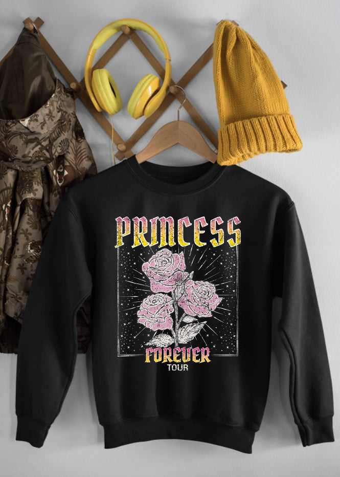 Princess Tour Children's Front & Back Black Sweatshirt