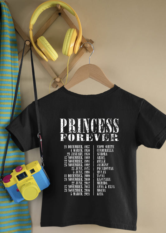 Princess Tour Children's Front & Back Black Tee