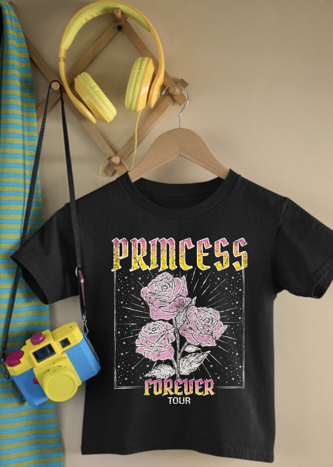 Princess Tour Children's Front & Back Black Tee