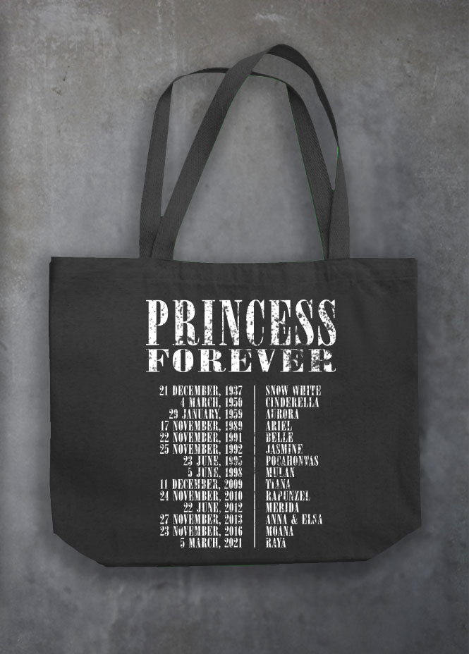 Princess Forever Black Tote (Double Sided)