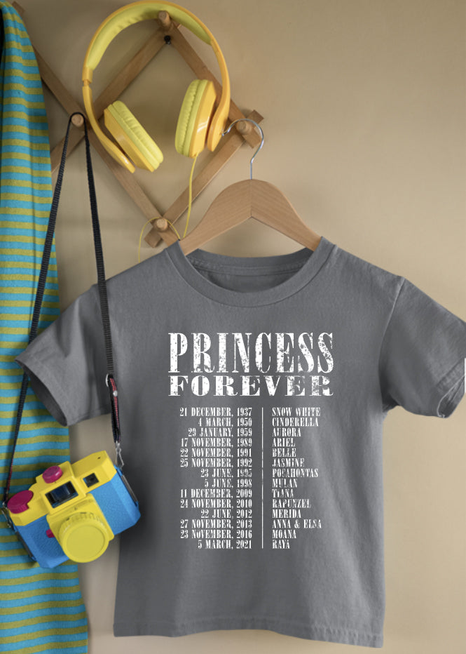 Princess Tour Children's Front & Back Grey Tee