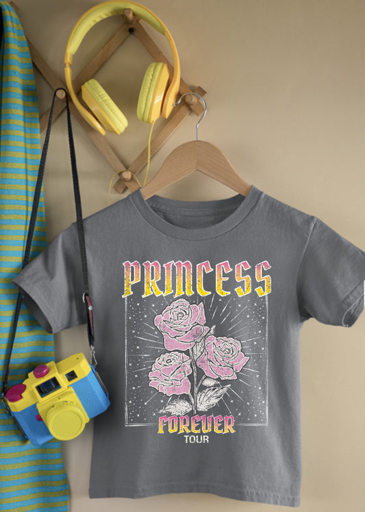 Princess Tour Children's Front & Back Grey Tee