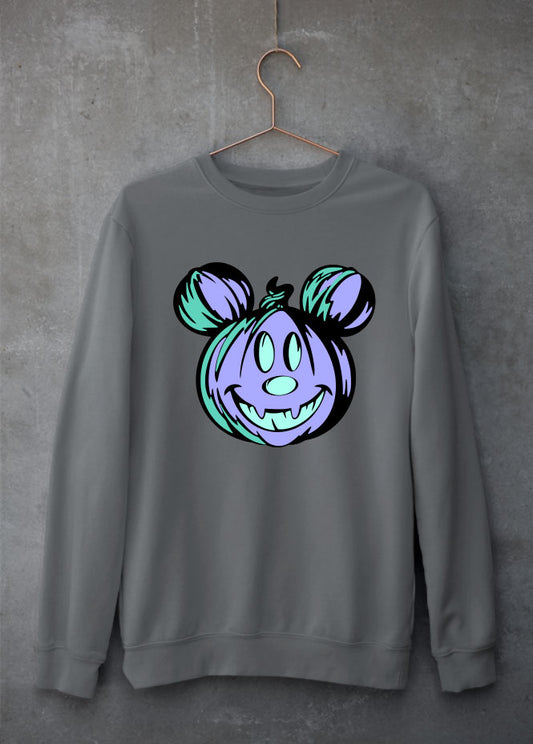 Purple Pumpkin Grey Sweatshirt