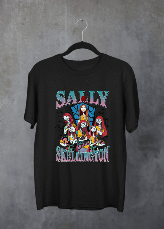 Sally Retro Black T-Shirt