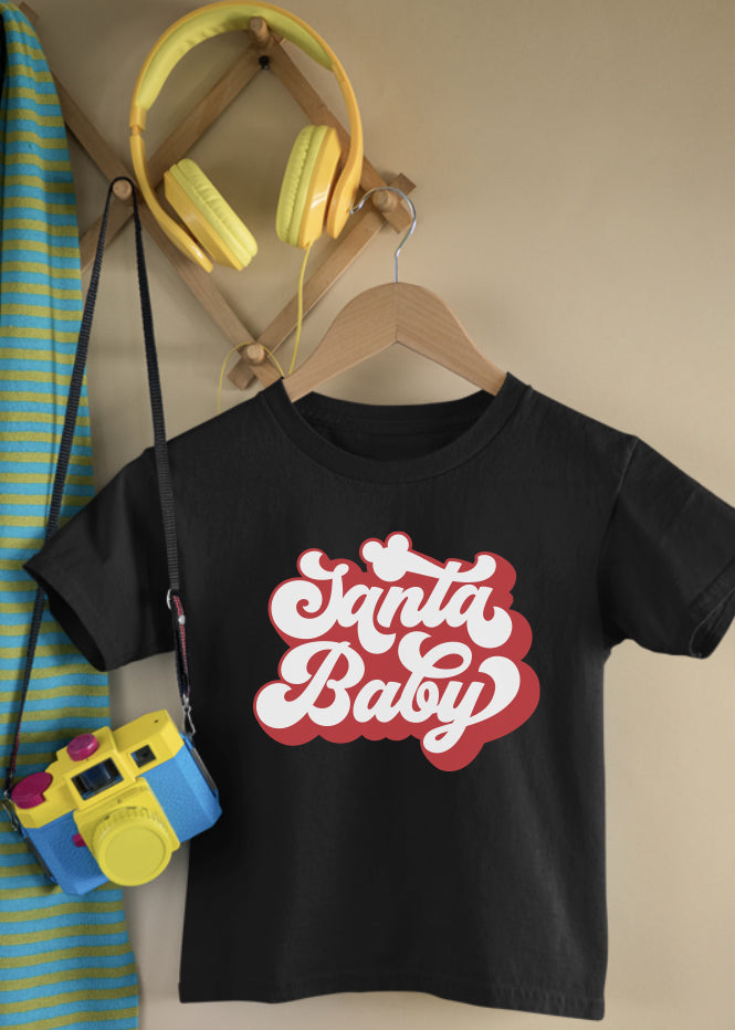 Santa Baby Children's Black Tee