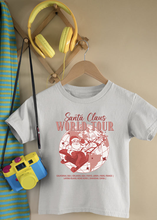 Santa's World Tour Children's Cream Tee