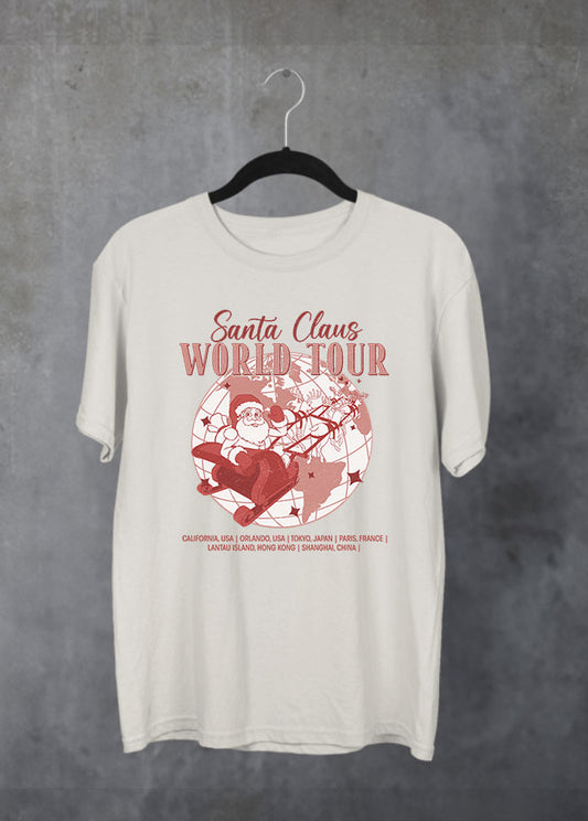 Santa World Tour Sand T-Shirt