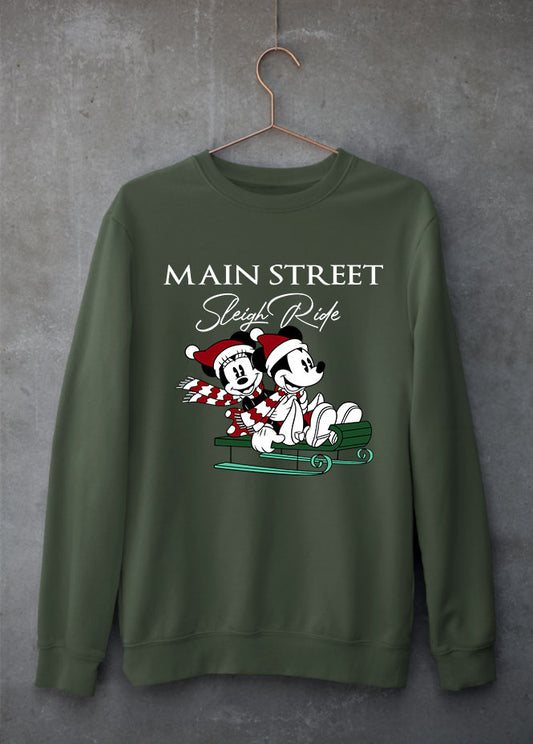 Sleigh Ride Green Sweatshirt