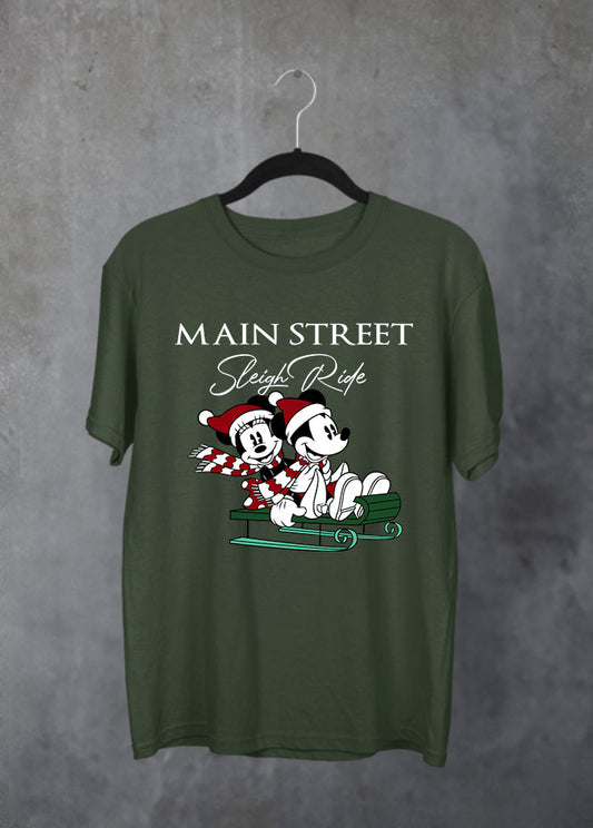 Sleigh Ride Green T-Shirt