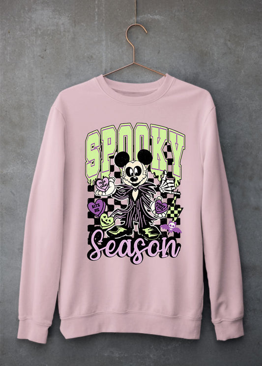 Spooky Season Pink Sweatshirt