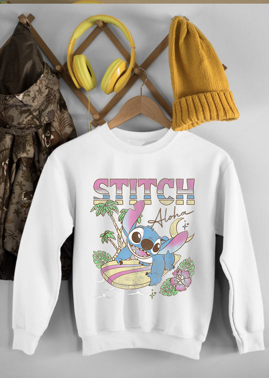 Stitch White Children's Sweatshirt