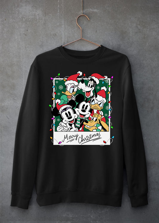 Christmas Family Photo Black Sweatshirt