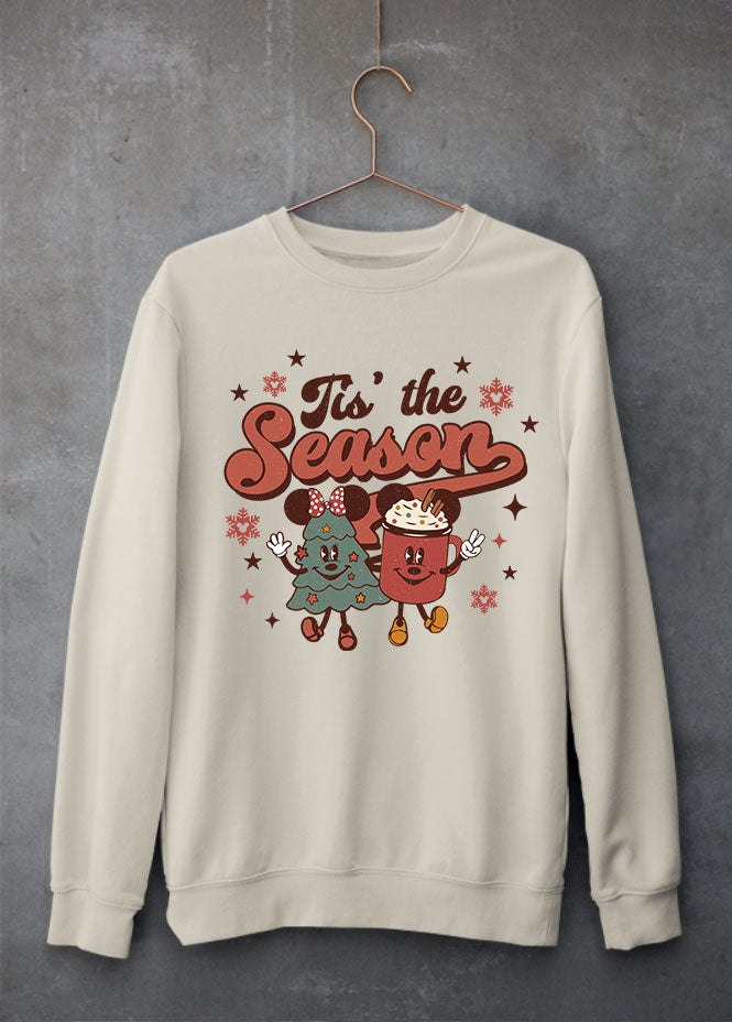 Tis the Season Christmas Drinks Sand Sweatshirt