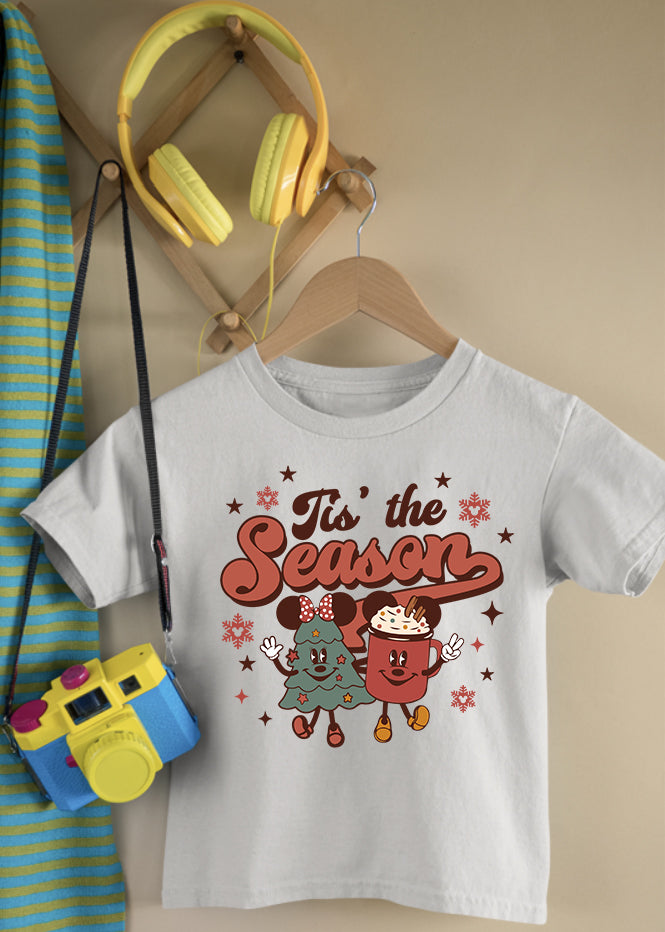 Tis Season Drinks Children's Cream Tee