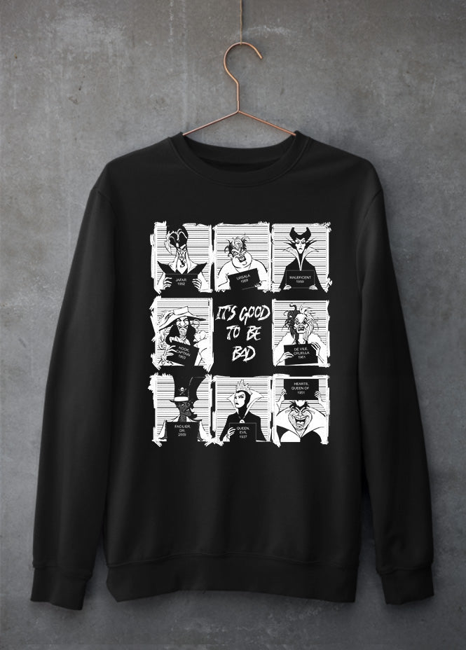 Villains Mug Shot Black Sweatshirt