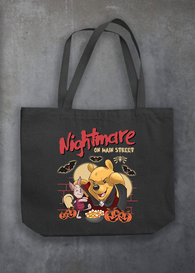 Halloween Winnie Black Tote Bag