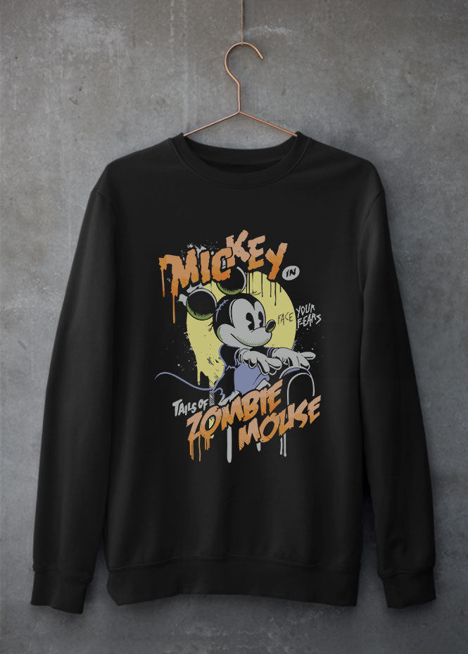 Zombie Mouse Orange Black Sweatshirt