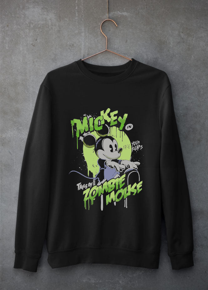 Zombie Mouse Green Black Sweatshirt