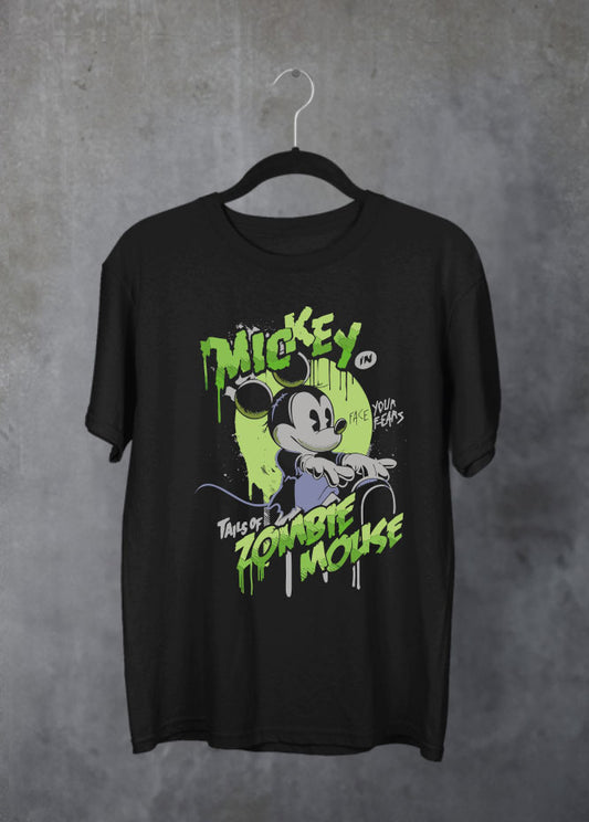 Zombie Mouse Green Black T-Shirt