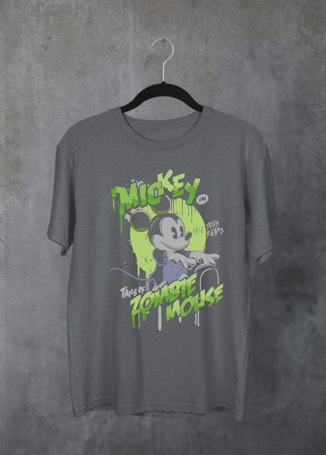 Zombie Mouse Green Grey T-Shirt