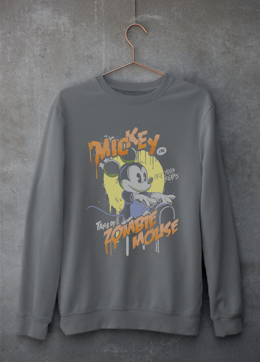 Zombie Mouse Orange Grey Sweatshirt