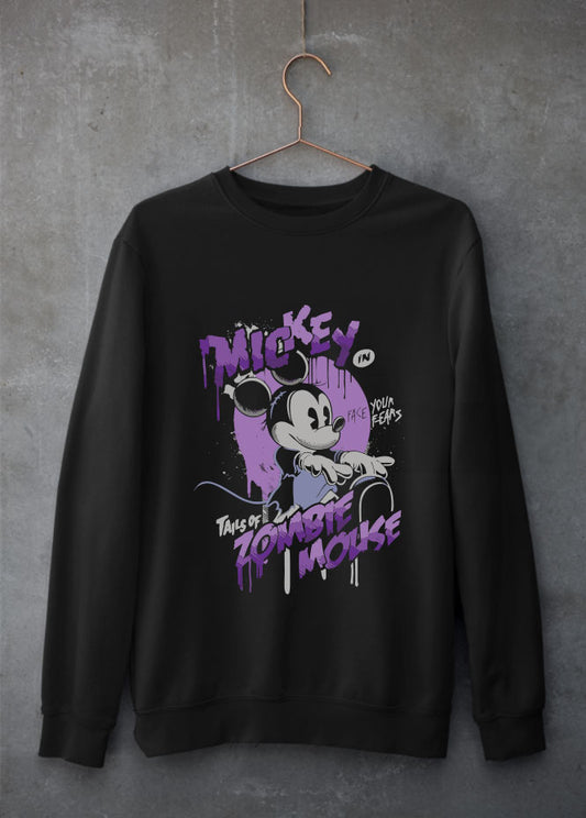 Zombie Mouse Purple Black Sweatshirt