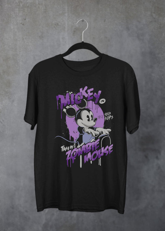 Zombie Mouse Purple Black T-Shirt