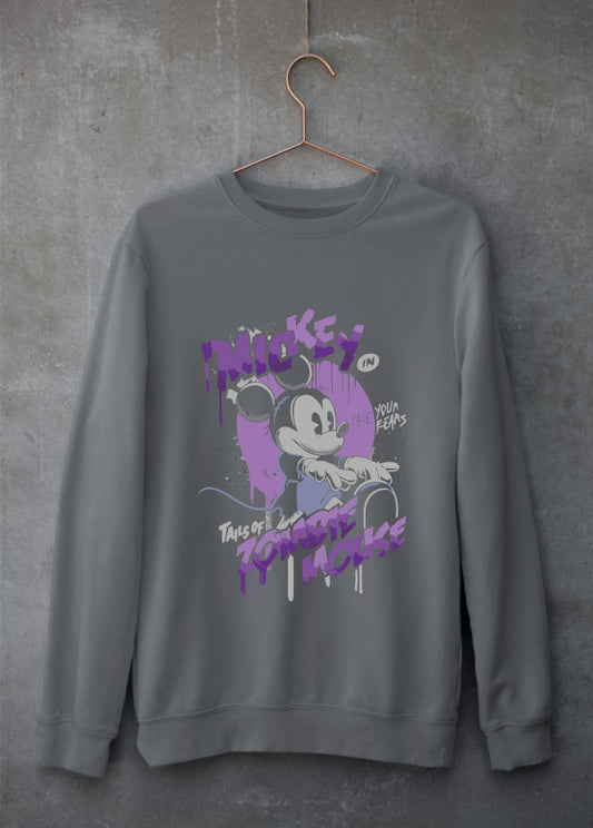 Zombie Mouse Purple Grey Sweatshirt